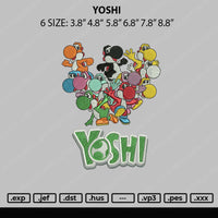 Yoshi Embroidery File 6 sizes