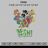 Yoshi Embroidery File 6 sizes