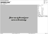 Your Text 2202 Embroidery File 6 sizes