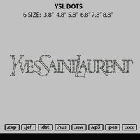 Ysl Dots Embroidery File 6 size