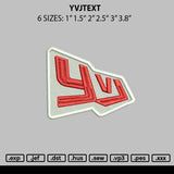 Yvjtext Embroidery File 6 sizes