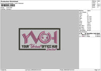 Yvohtext Embroidery File 6 sizes