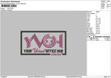 Yvohtext Embroidery File 6 sizes