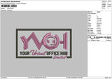 Yvohtext Embroidery File 6 sizes