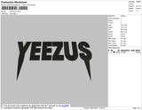 Yeezus Text Embroidery File 4 size