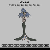 Yzma 01 Embroidery File 6 sizes