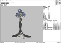 Yzma 01 Embroidery File 6 sizes