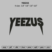 Yeezus Text Embroidery File 4 size