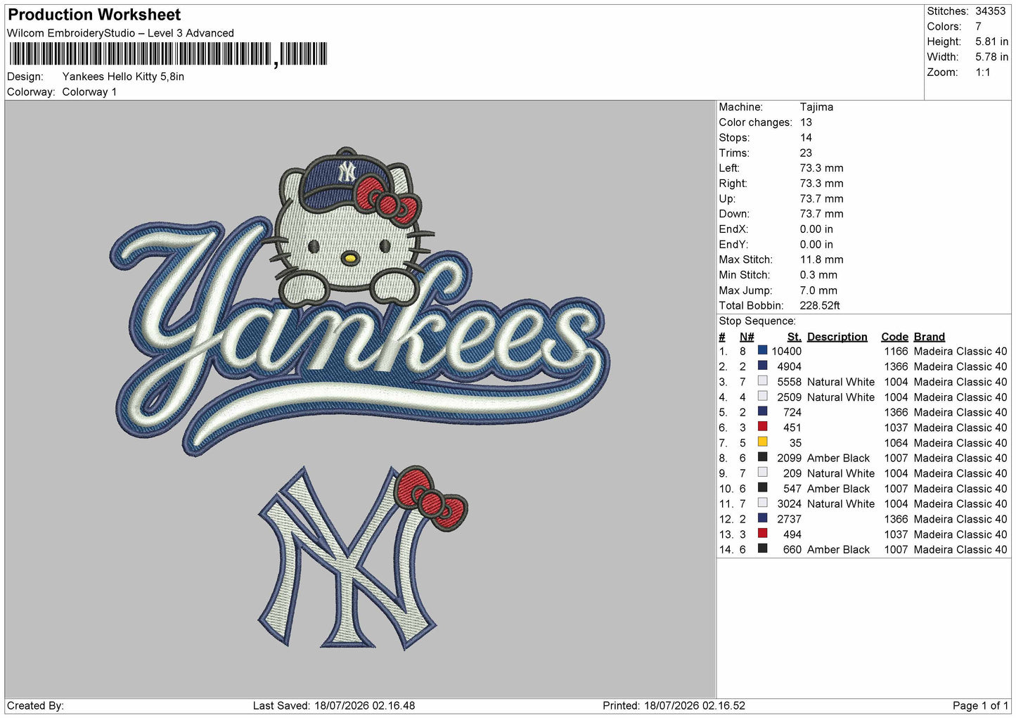 Yankeestext Embroidery Machine Design File 6 sizes