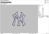 Yankees Logo V2 Embroidery File 6 sizes