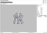 Yankees Logo V2 Embroidery File 6 sizes