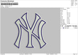 Yankees Logo V2 Embroidery File 6 sizes