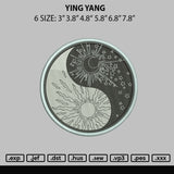 Yingyang Embroidery File 6 sizes