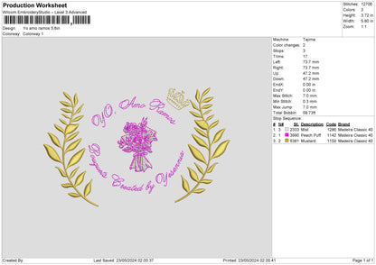 Ramostext Embroidery File 6 sizes