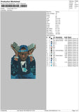 Young Dolph Embroidery File 6 sizes