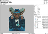 Young Dolph Embroidery File 6 sizes