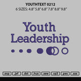Youthtext Embroidery File 6 sizes