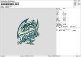 Dragon Swoosh 1208 Embroidery File 6 sizes