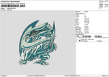 Dragon Swoosh 1208 Embroidery File 6 sizes