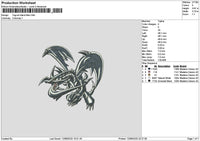 Dragon Swoosh 1208 V2 Embroidery File 6 sizes