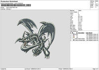 Dragon Swoosh 1208 V2 Embroidery File 6 sizes