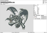 Dragon Swoosh 1208 V2 Embroidery File 6 sizes