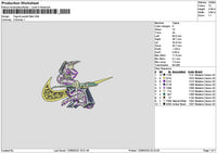 Swoosh Yugi 01 Embroidery File 6 sizes