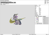 Swoosh Yugi 01 Embroidery File 6 sizes