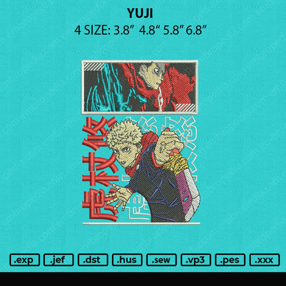 Yuji Embroidery Design File 4 sizes