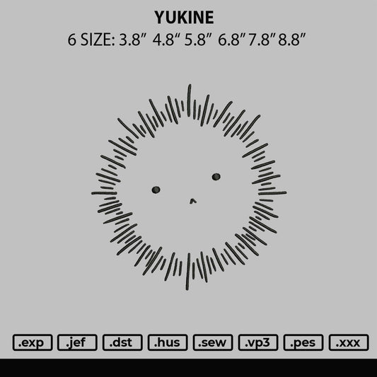 Yukine Embroidery Design File 6 sizes