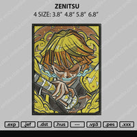 Zenitsu Embroidery File 4 size