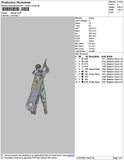 Zabuza Embroidery File 4 size