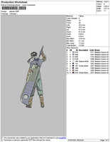 Zabuza Embroidery File 4 size