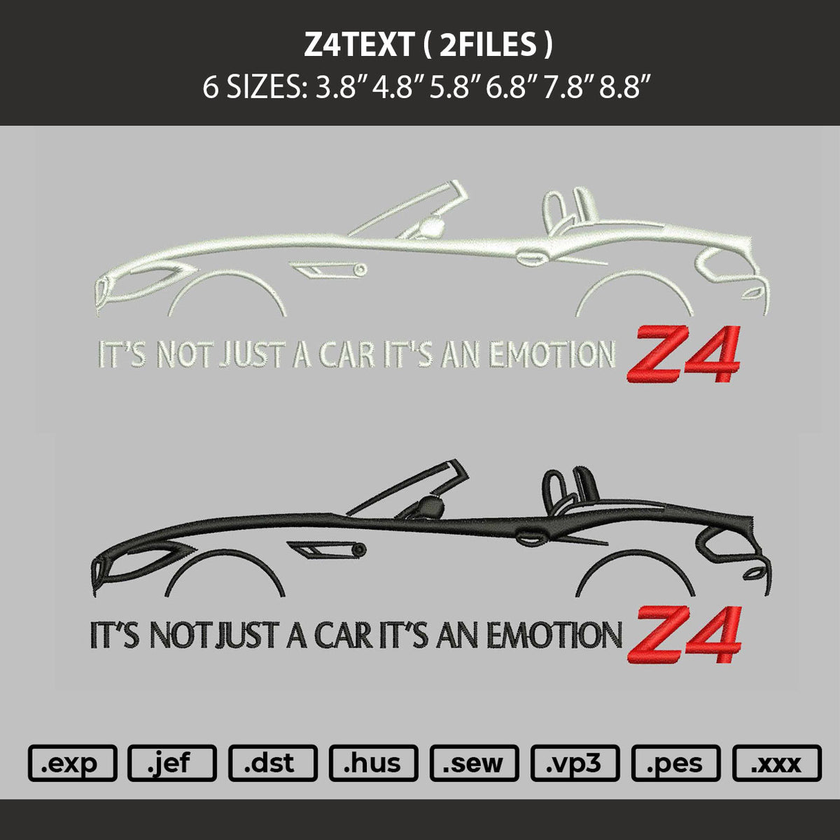 Z4Text Embroidery Machine 2 Files