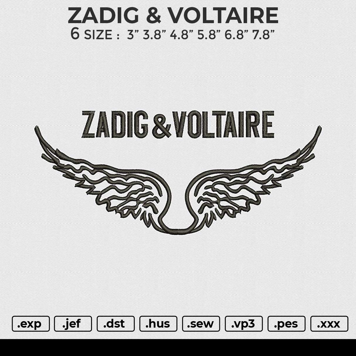ZADIG VOLTAIRE Embroidery File 4 sizes