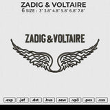 ZADIG VOLTAIRE Embroidery File 4 sizes
