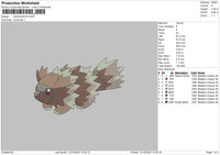 Zigzagoon Embroidery File 5 sizes