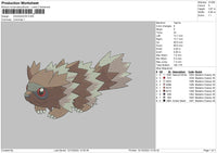 Zigzagoon Embroidery File 5 sizes