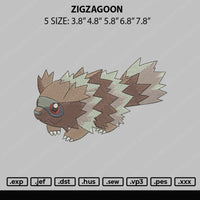 Zigzagoon Embroidery File 5 sizes