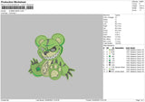 Zombie Bear Embroidery File 5 sizes