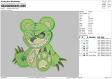 Zombie Bear Embroidery File 5 sizes