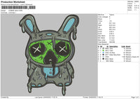 Zombie Stitch Embroidery File 5 sizes