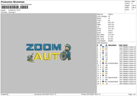 Zoom Aut Embroidery File 4 size