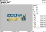 Zoom Aut Embroidery File 4 size