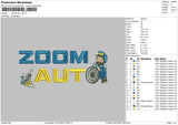 Zoom Aut Embroidery File 4 size