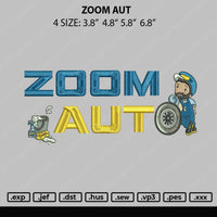 Zoom Aut Embroidery File 4 size