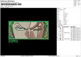 Zoro Rectangle 019 Embroidery File 6 sizes