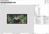 Zoro Rectangle V5 Embroidery File 6 sizes