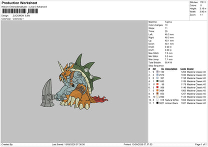 ZUDOMON Embroidery Machine Design File 6 sizes