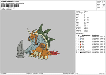 ZUDOMON Embroidery Machine Design File 6 sizes